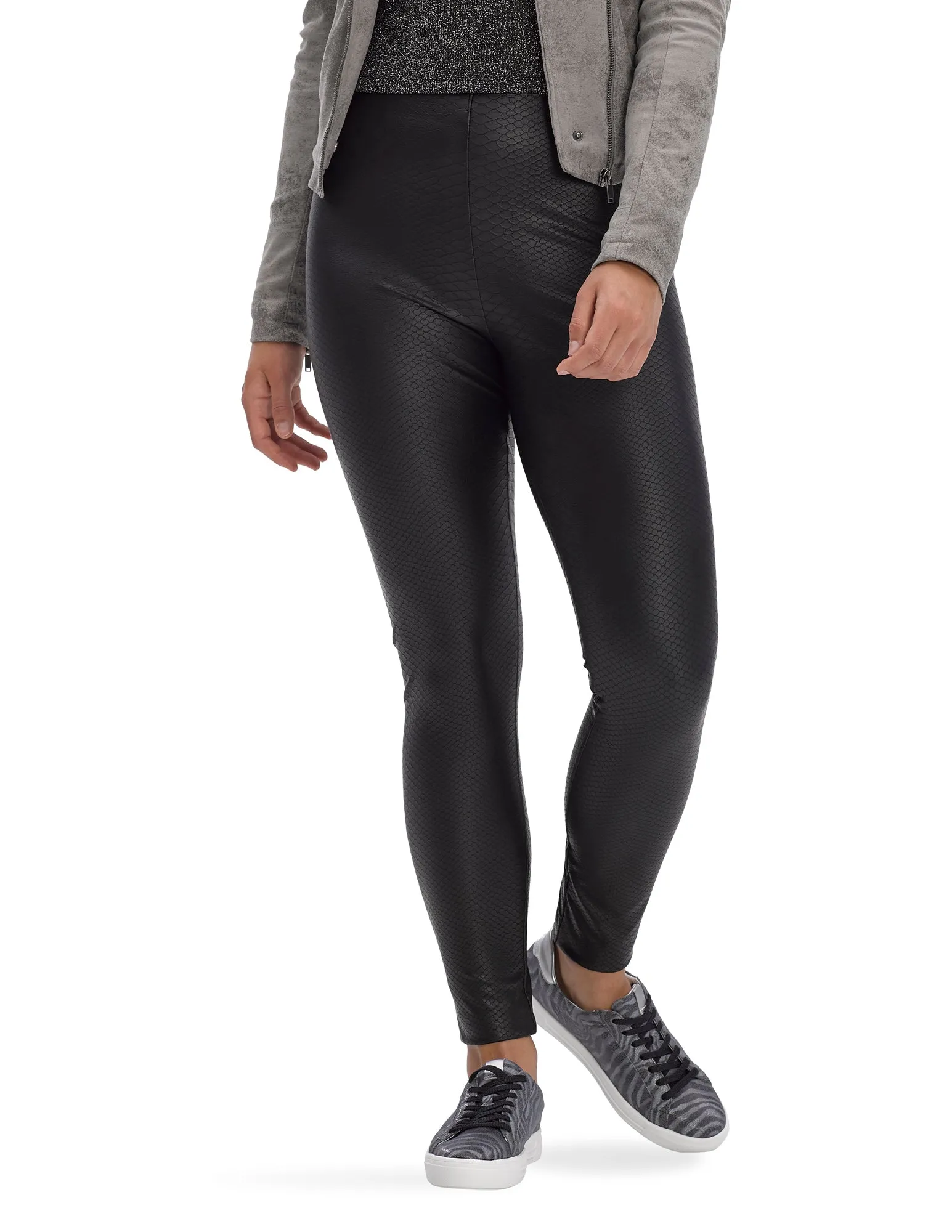 Croco Leatherette High Rise Leggings sold by HUE product image thumbnail 3