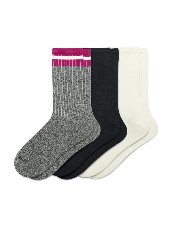 Super Soft Crew Sock 3 Pair Pack sold by HUE