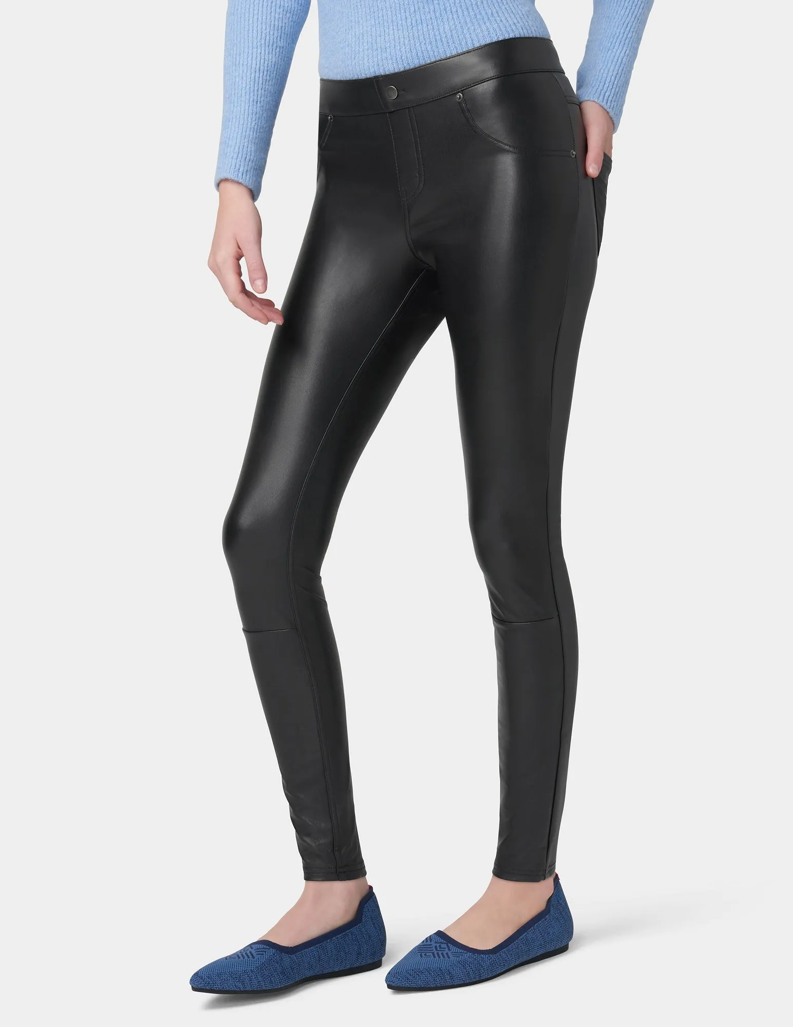 Leatherette Leggings sold by HUE product image thumbnail 4
