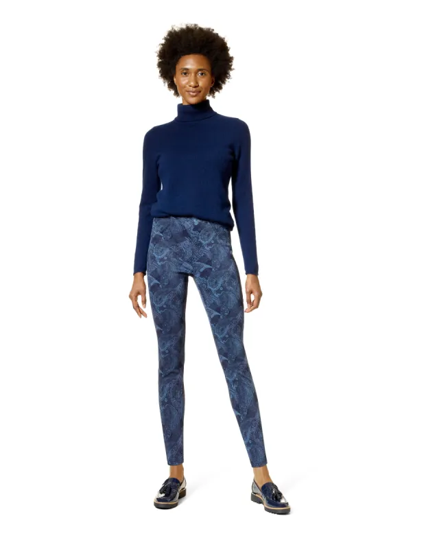 Indigo Paisley Denim Legging sold by HUE