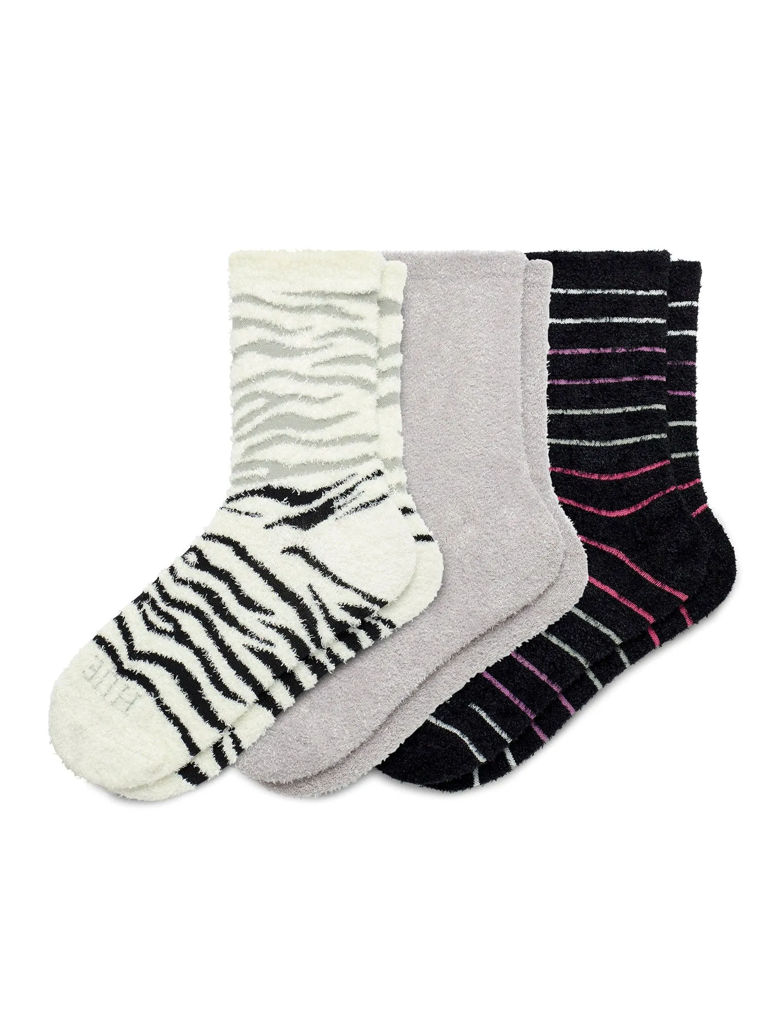 Cozy Velour Sock 3 Pair Pack One Size sold by HUE