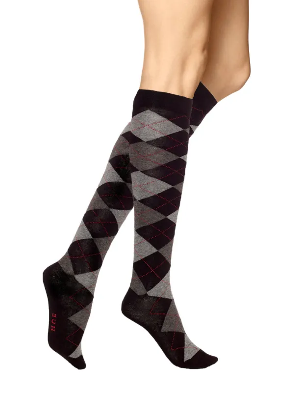 Argyle Knee Sock sold by HUE