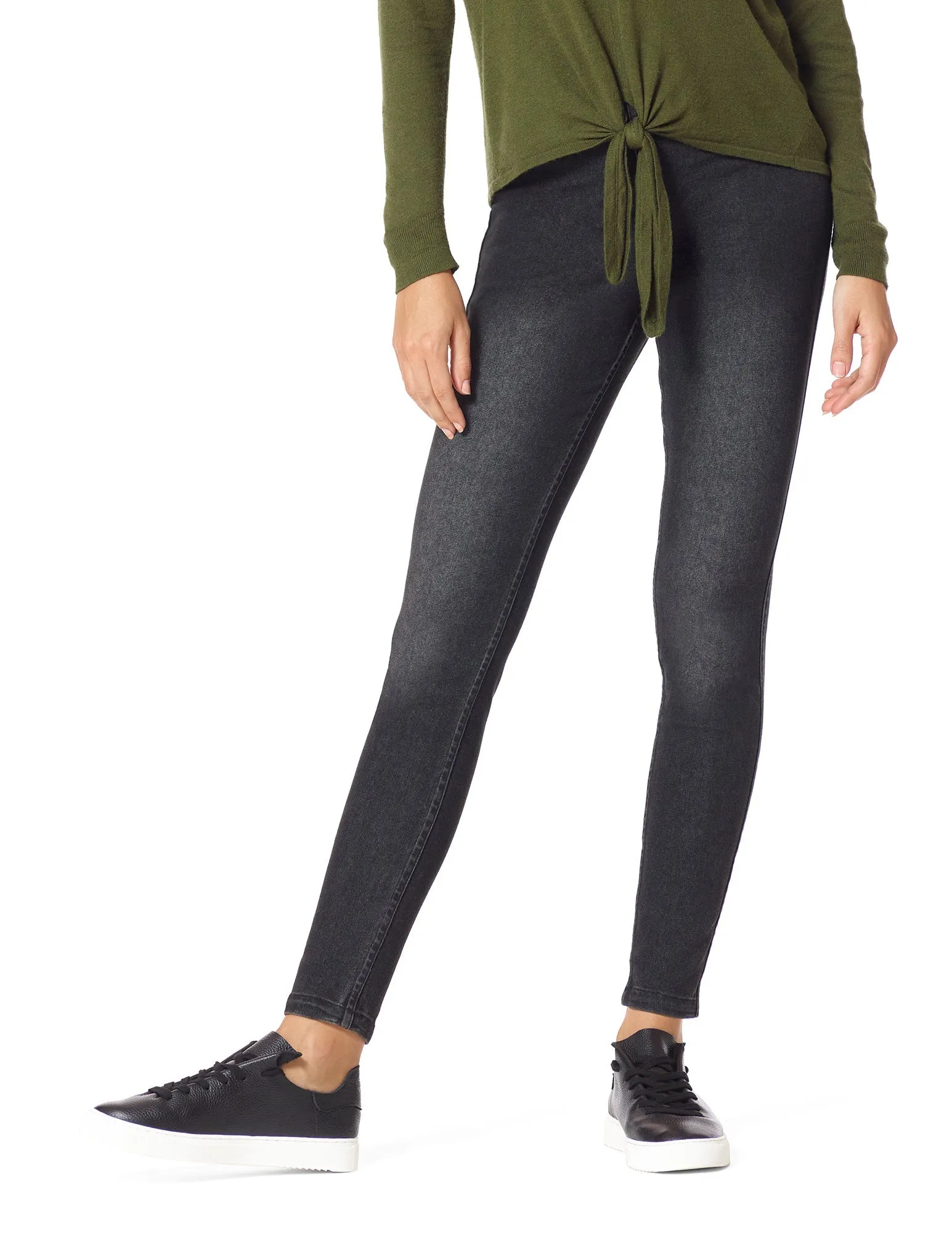 Camo Reversible Denim High Rise Leggings sold by HUE product image thumbnail 3