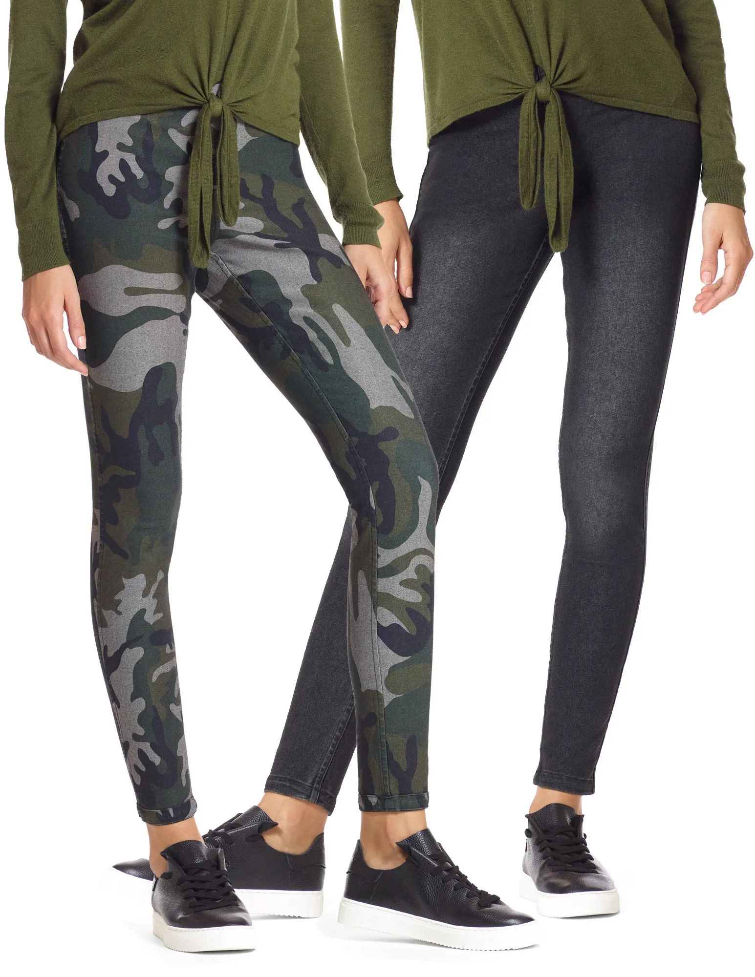 Camo Reversible Denim High Rise Leggings sold by HUE