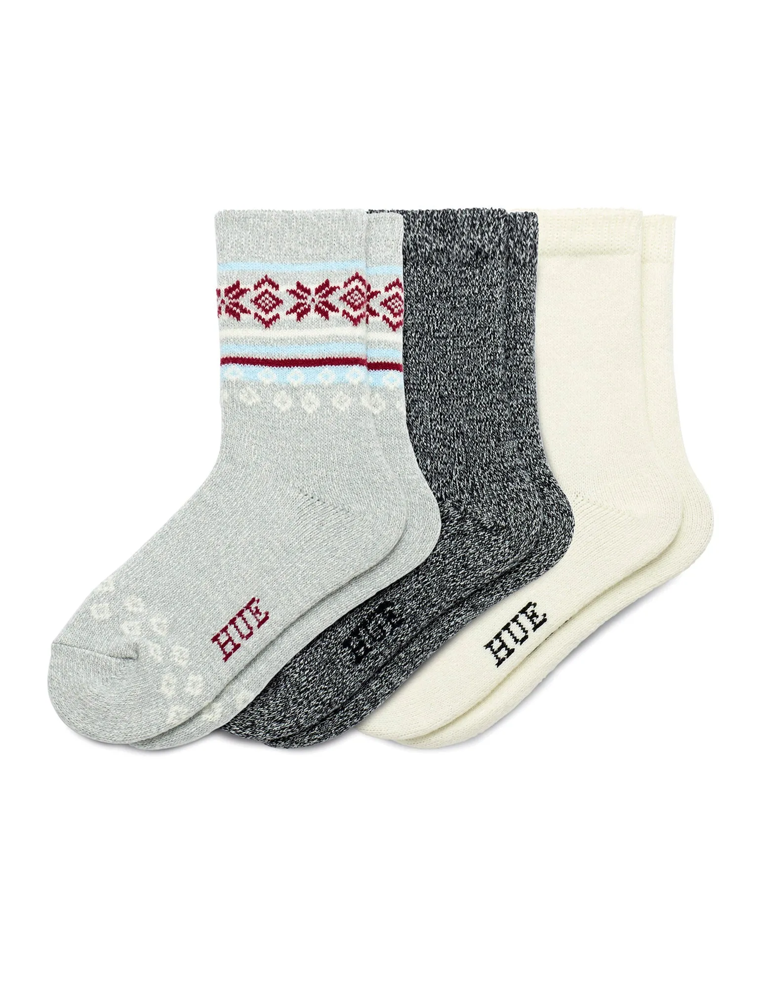 Ecoboot Fairisle Socks 3 Pair Pack One Size sold by HUE