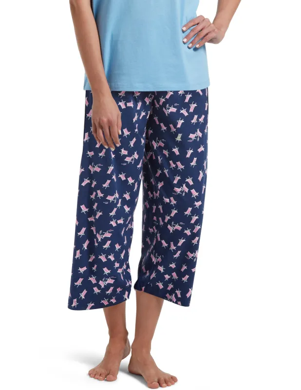 SleepWell Beach Chair Sleep Capri Pajama Pant made by HUE