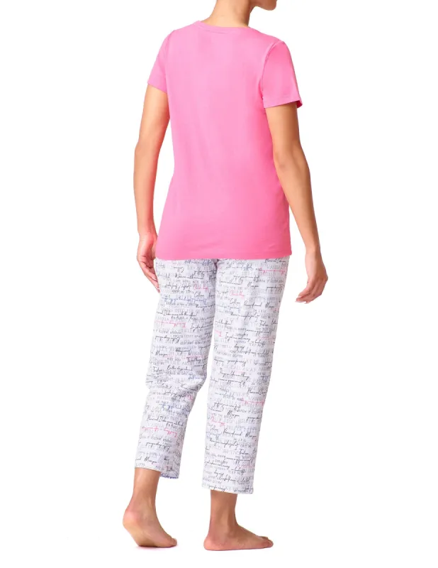SleepWell Short Sleeve Tee & Modern Classic Skimmer PJ Set sold by HUE