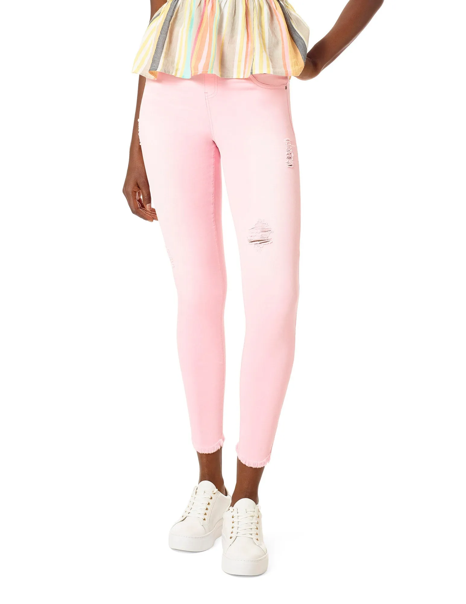 Ripped Denim Hi-Rise Skimmer sold by HUE