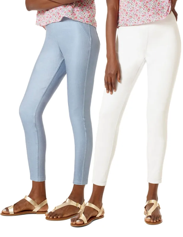 Reversible Denim Skimmer Legging sold by HUE