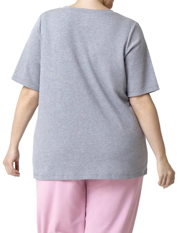 Wear Ever U R Elbow Sleeve U Neck Tee sold by HUE