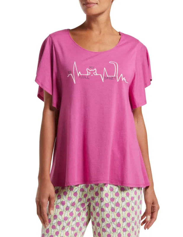 Be Still My Heart Short Sleeve Tee sold by HUE