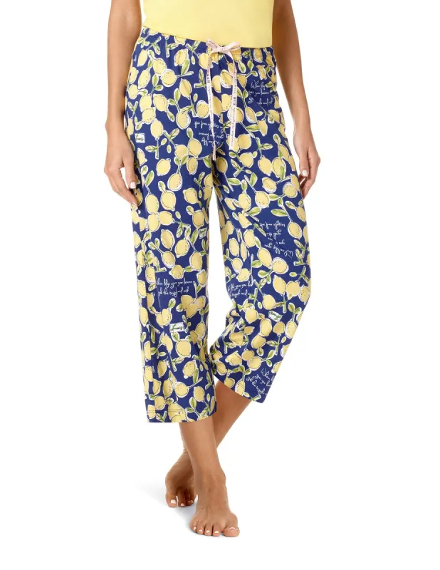 Give You Lemons Capri PJ Pant sold by HUE