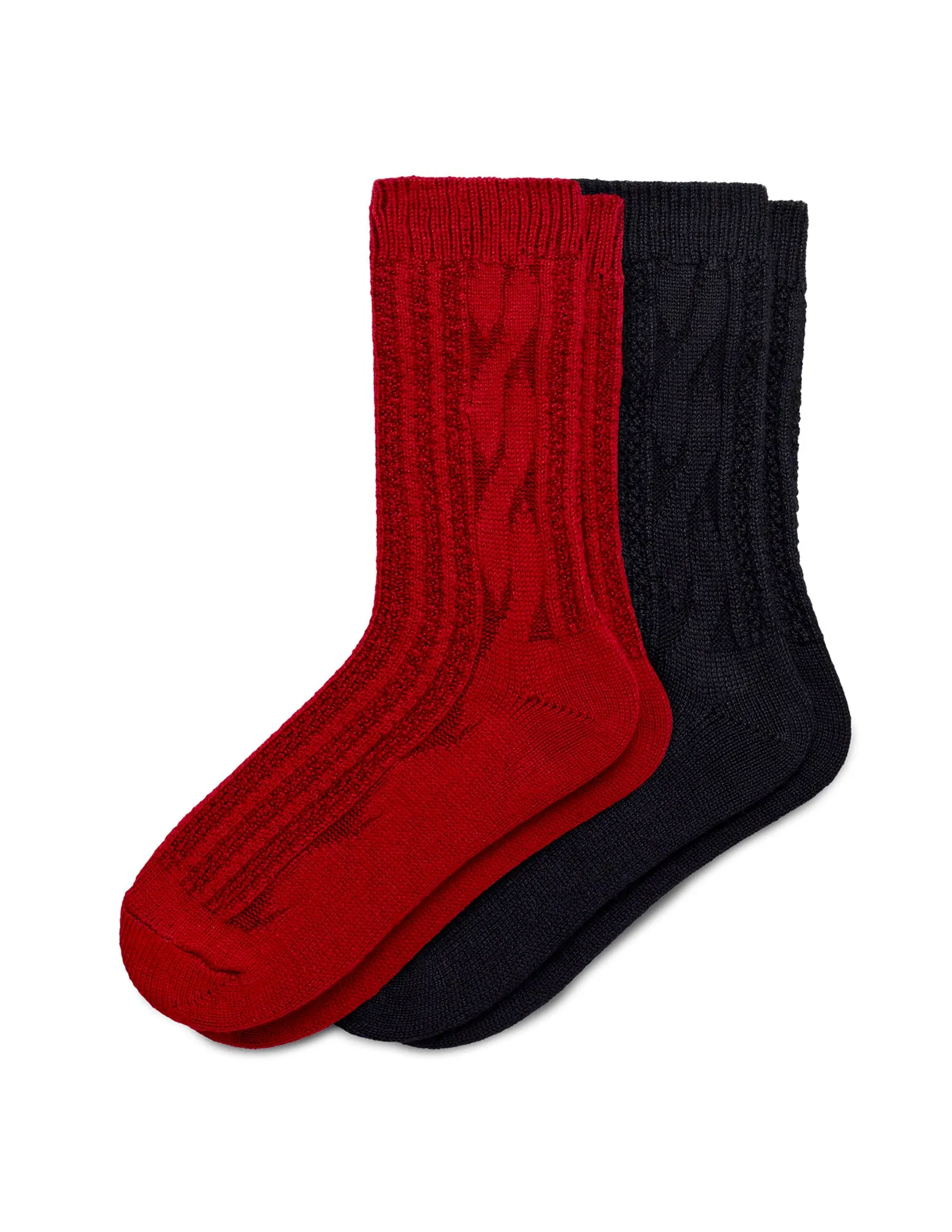 Cable Ribbed Boot Sock 2 Pair Pack sold by HUE