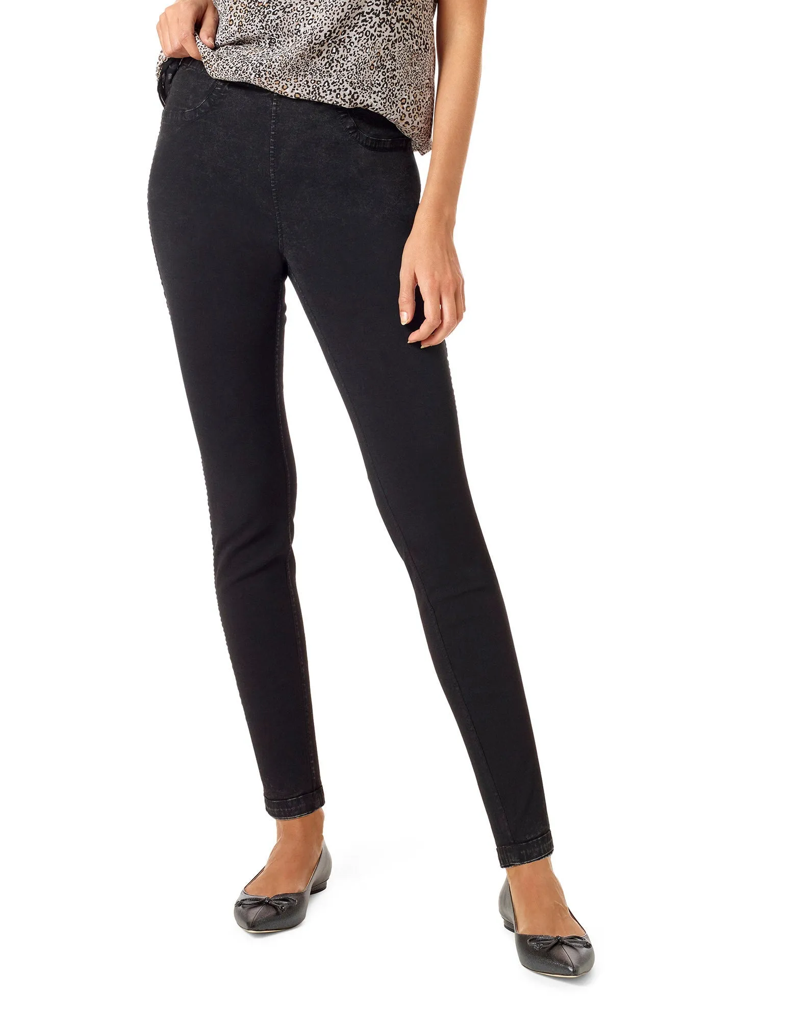 Solid Reversible Denim Legging sold by HUE product image thumbnail 4