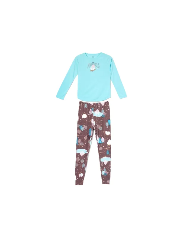 Girlz Snowman's Land PJ Set sold by HUE