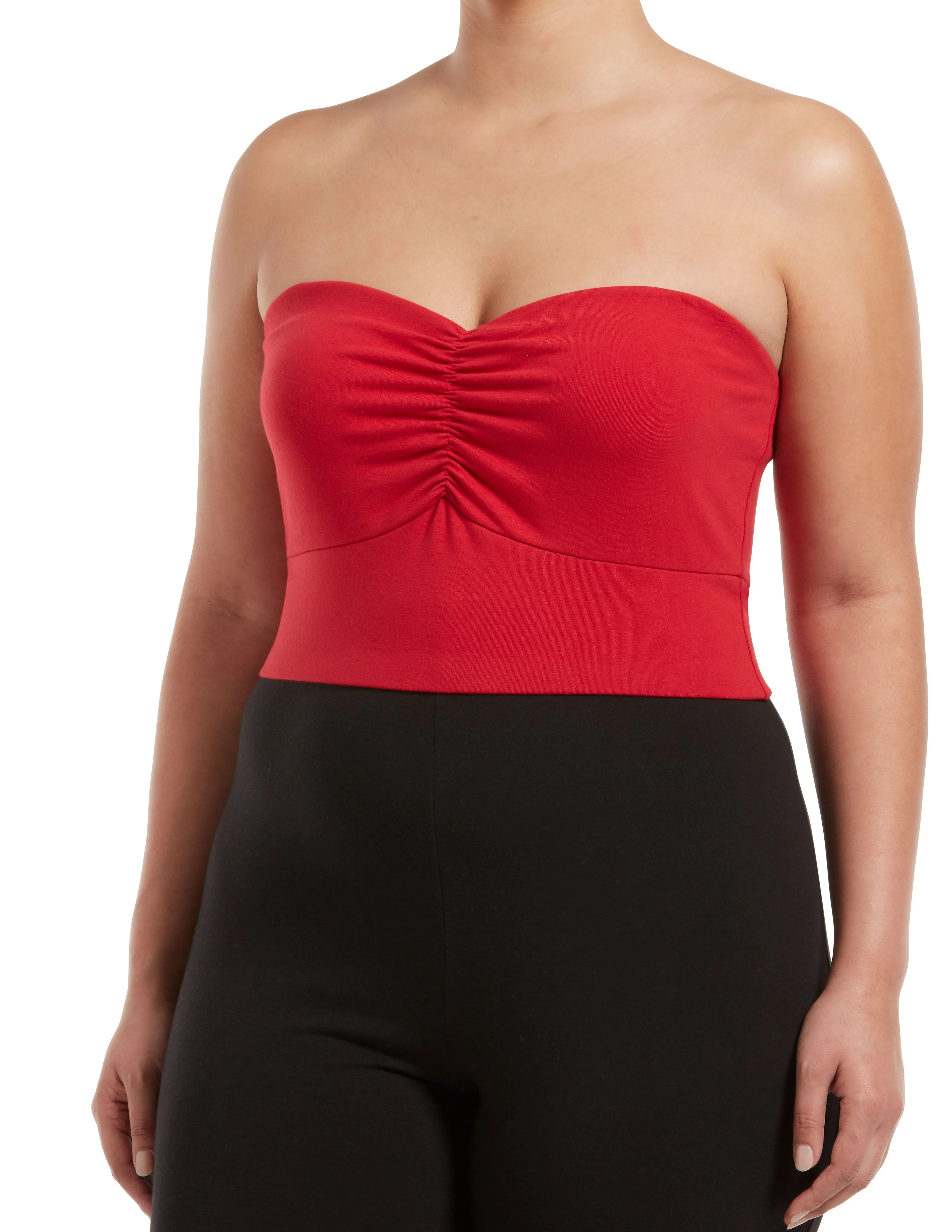Ruched Blackout Cotton Midriff Bandeau sold by HUE product image thumbnail 2