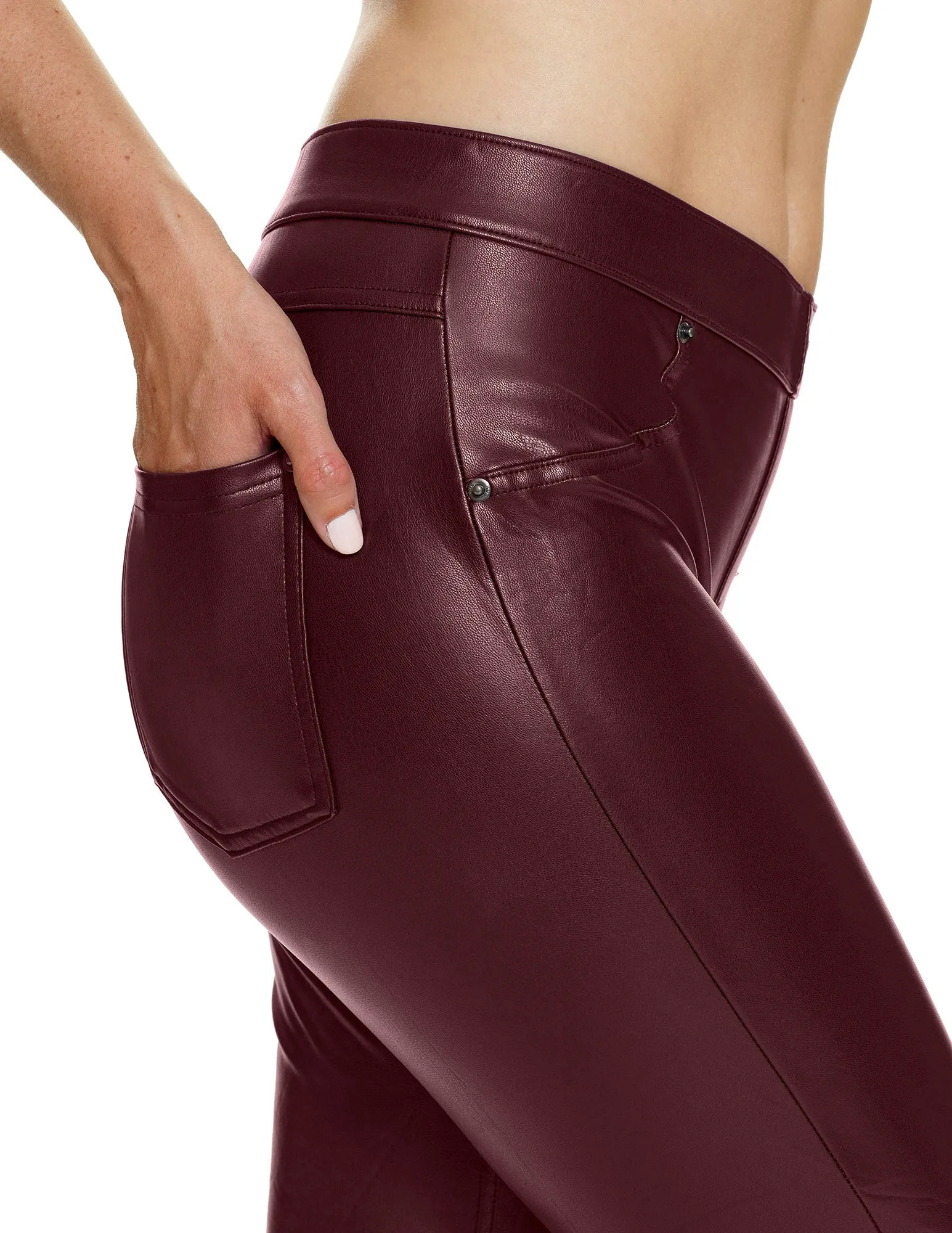 Leatherette Leggings sold by HUE product image thumbnail 3