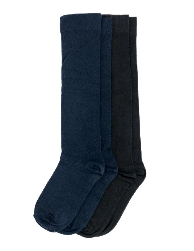 Modal Knee Sock 2 Pair Pack One Size sold by HUE