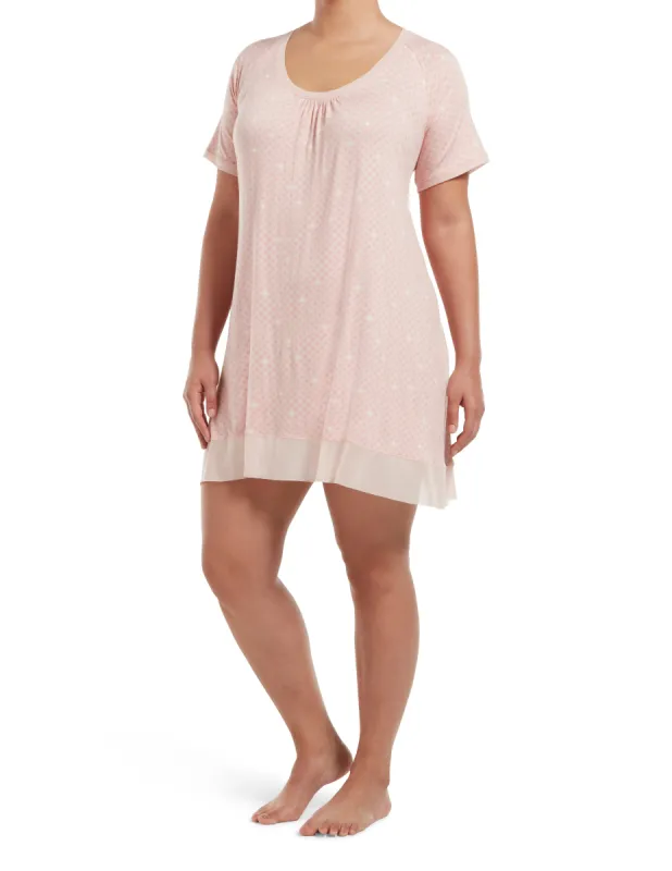 Sleepwell Join The Dots Short Sleeve PJ Gown made by HUE