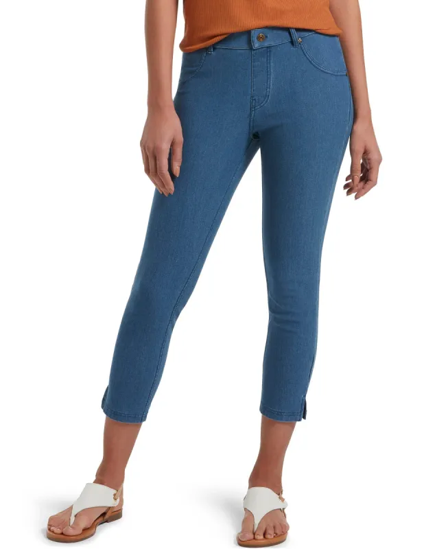 Ankle Slit Essential Denim Capri sold by HUE