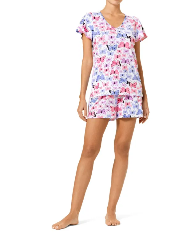 Flutter Sleeve Boxer PJ Set sold by HUE