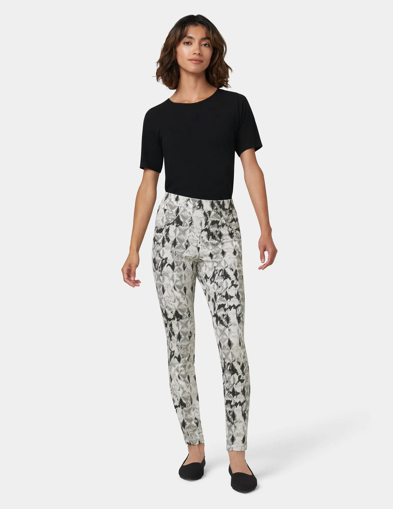 Snake Skin Denim Legging sold by HUE