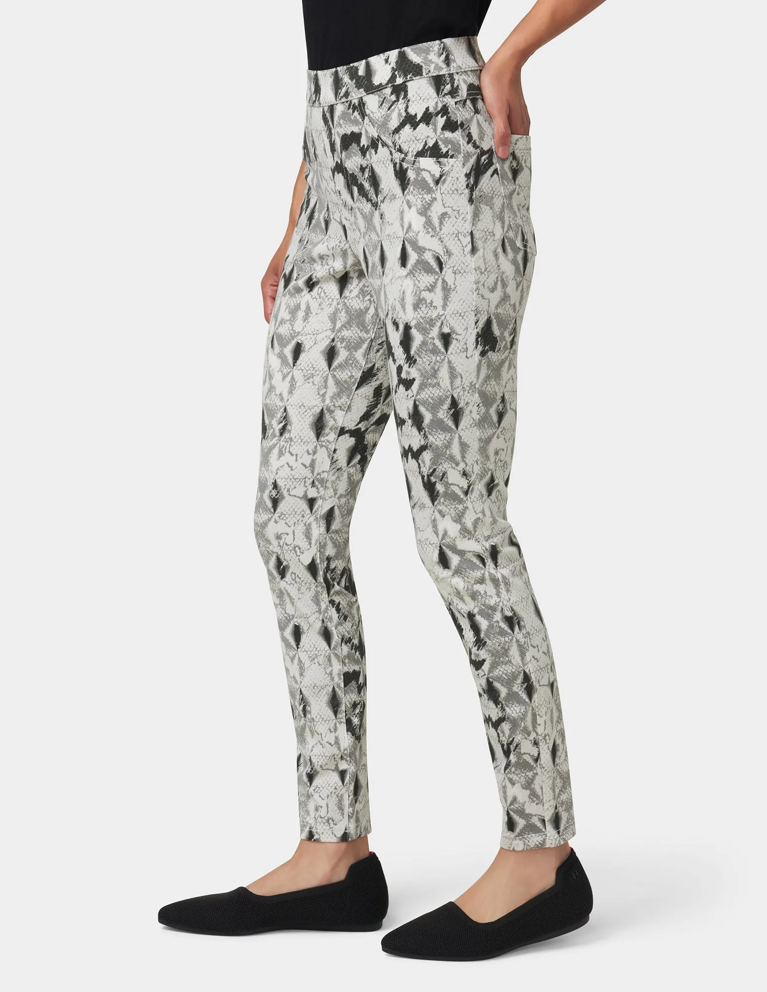 Snake Skin Denim Legging sold by HUE product image thumbnail 4