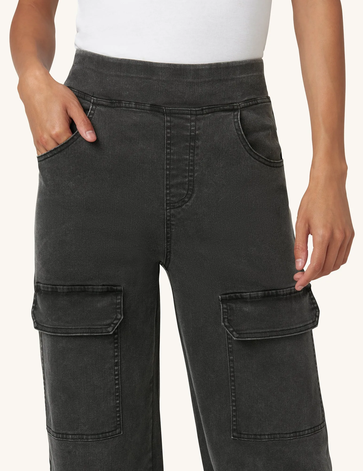 Wide Leg Denim Cargo sold by HUE product image thumbnail 5