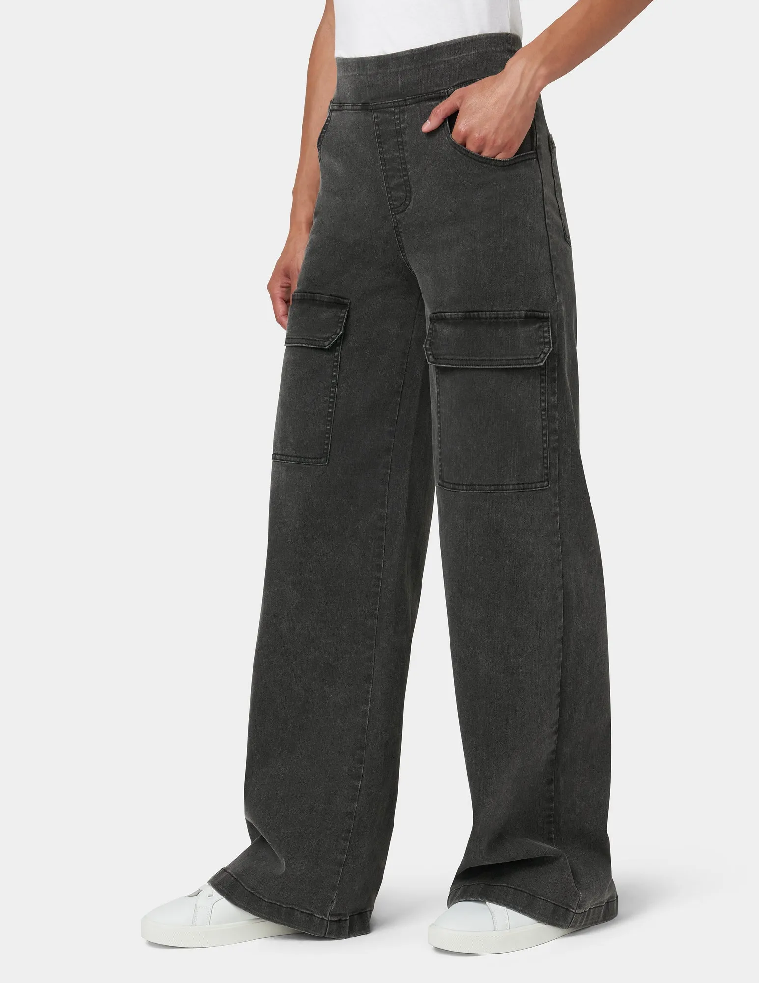 Wide Leg Denim Cargo sold by HUE product image thumbnail 4