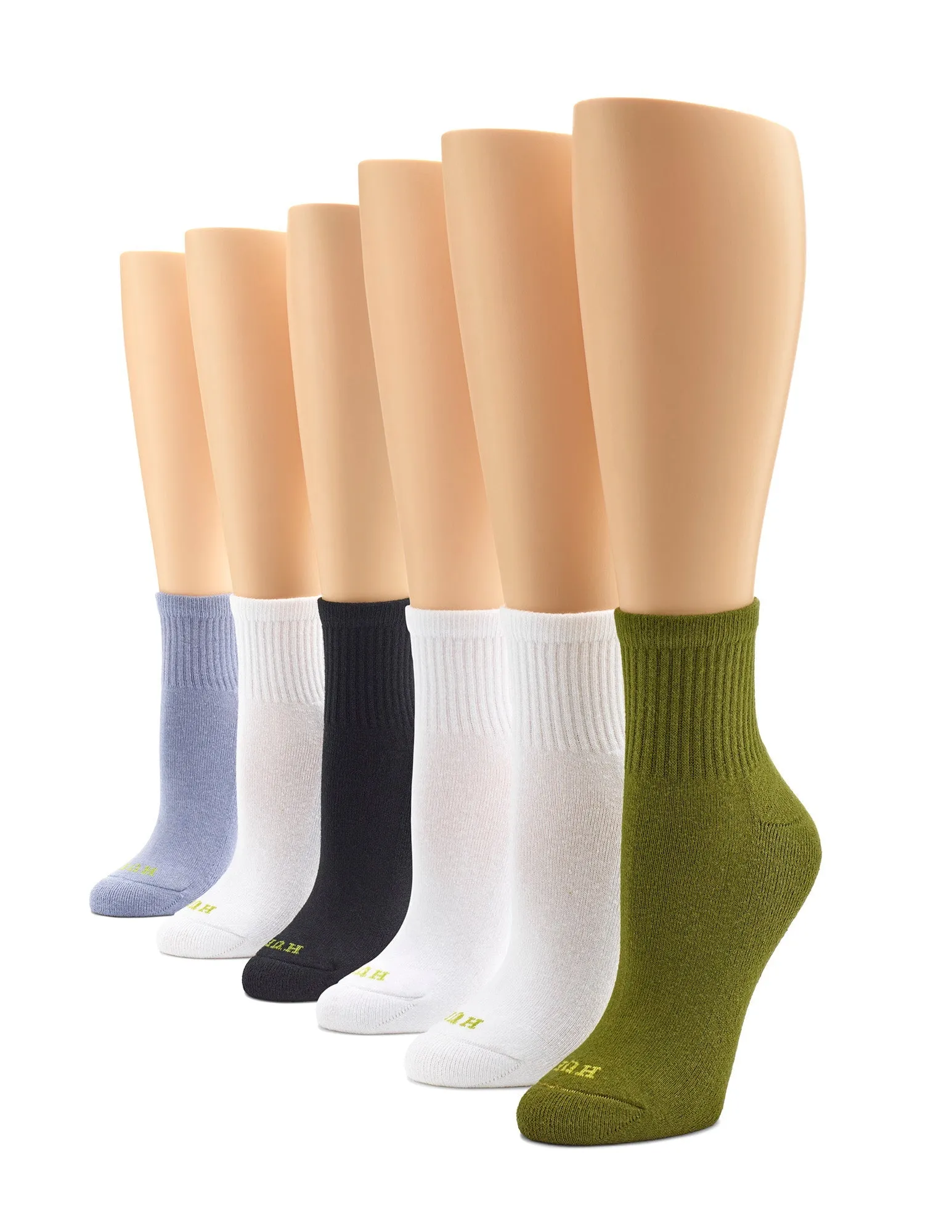 Sport Mini Crew Sock 6 Pair Pack sold by HUE