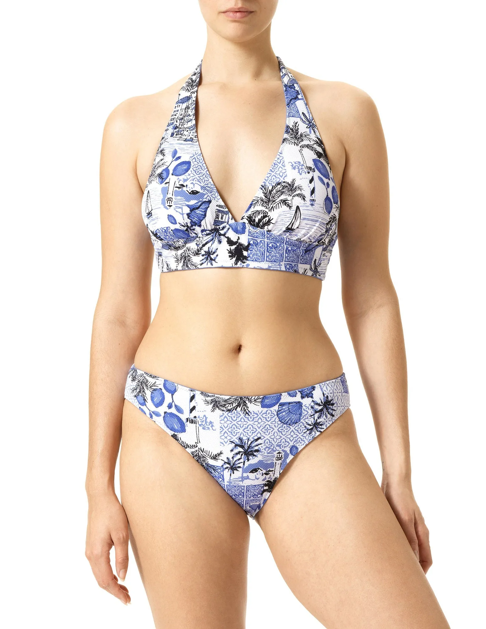Ocean City Reversible Halter Bikini Top sold by HUE