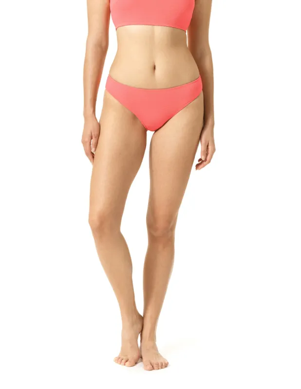 Sunkist Coral Reversible Hipster Bikini Bottom sold by HUE