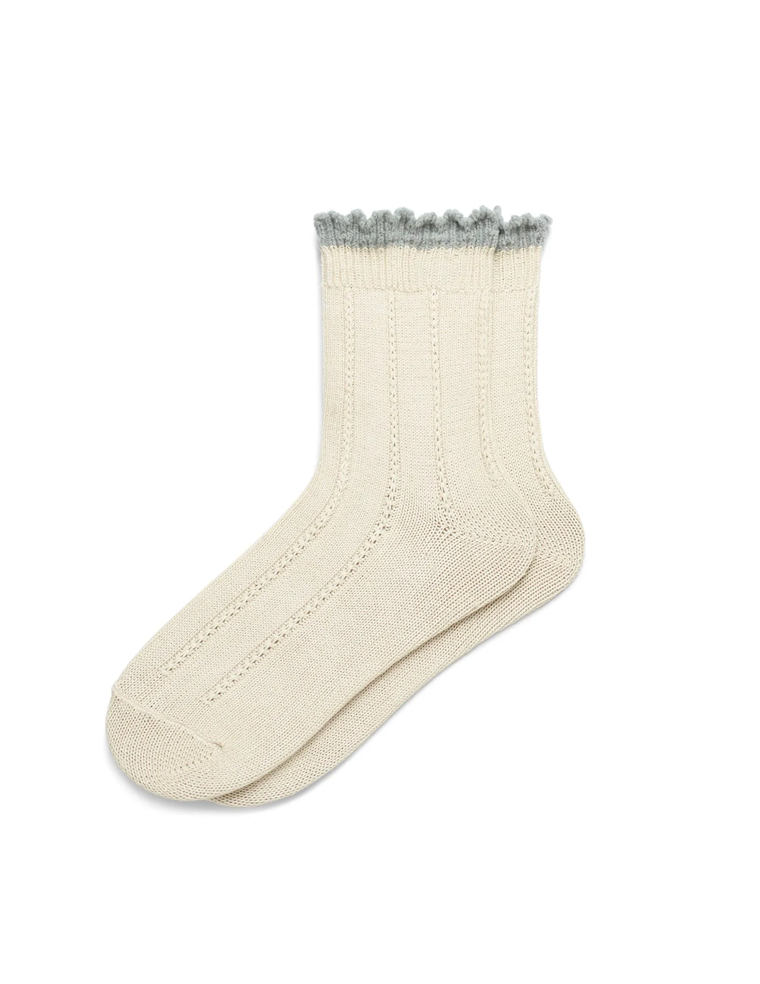 Scallop Tipped Boot Sock One Size sold by HUE