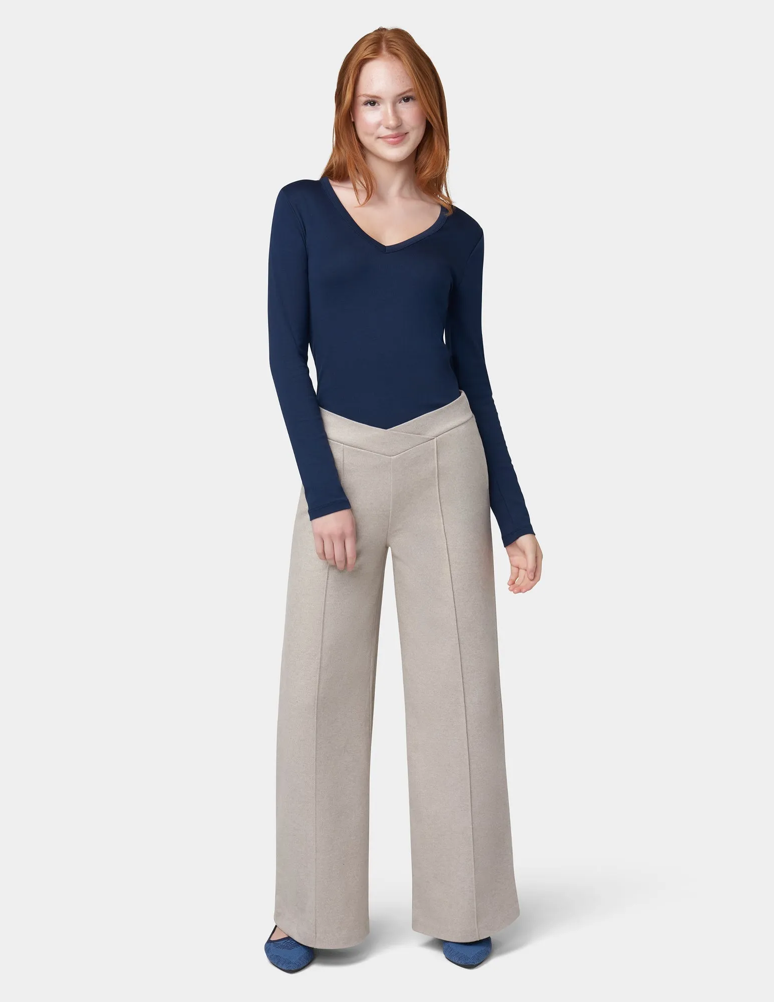 Pull-On Wide Leg Pant sold by HUE
