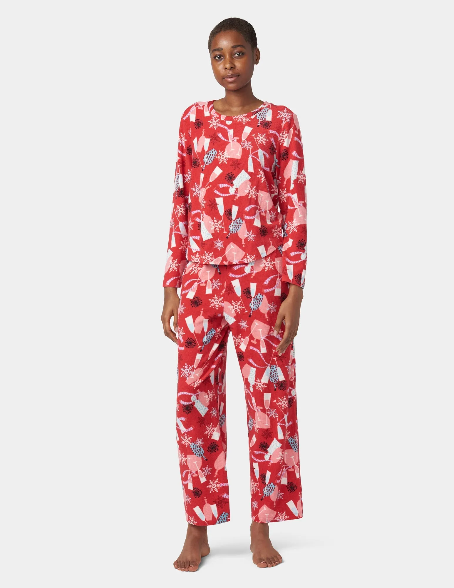 Waffle Fleece PJ Set sold by HUE