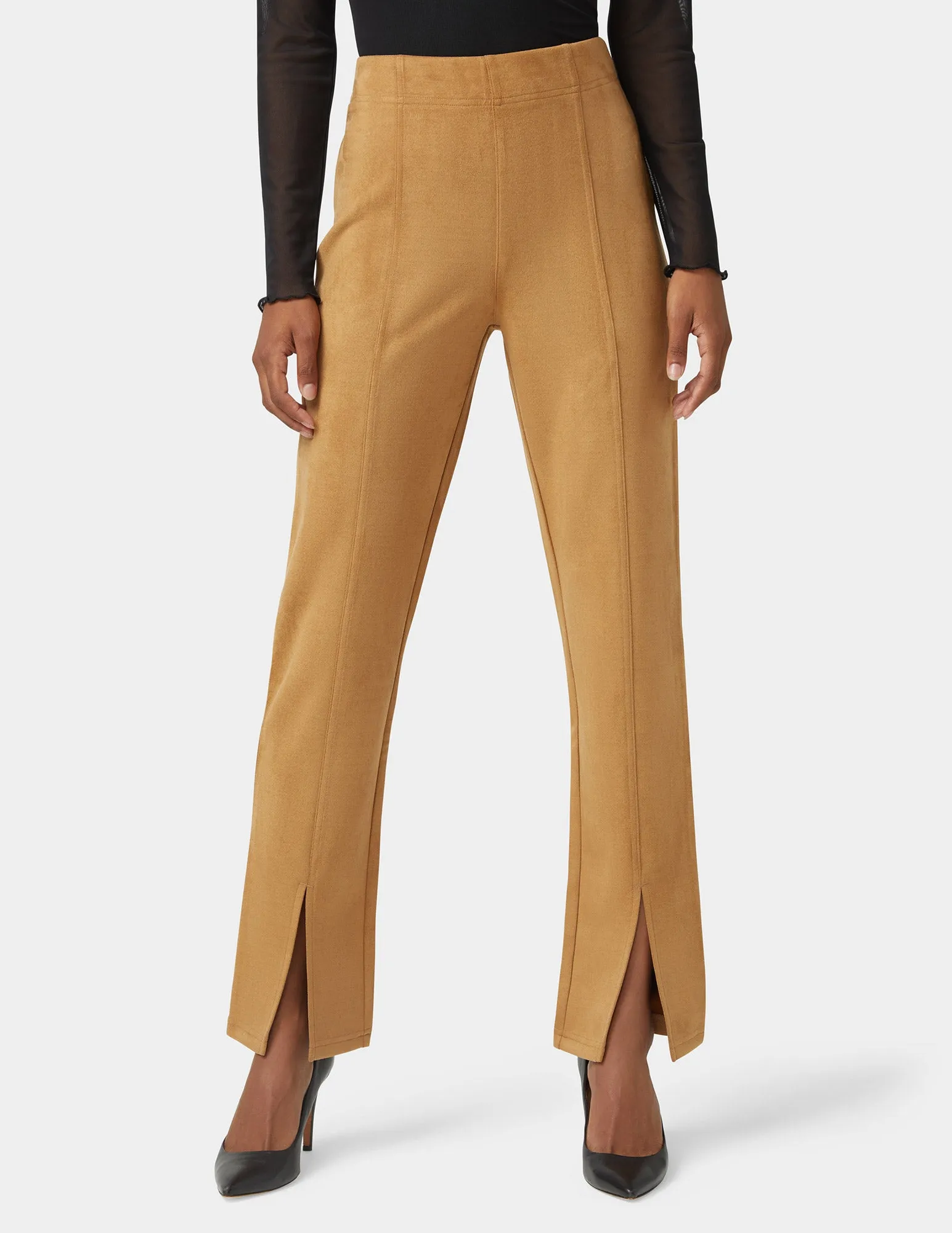 Hi-Rise Suede Straight Legging sold by HUE product image thumbnail 2