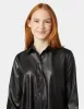 Faux Leather Shirt sold by HUE