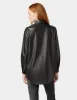 Faux Leather Shirt sold by HUE