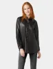 Faux Leather Shirt sold by HUE