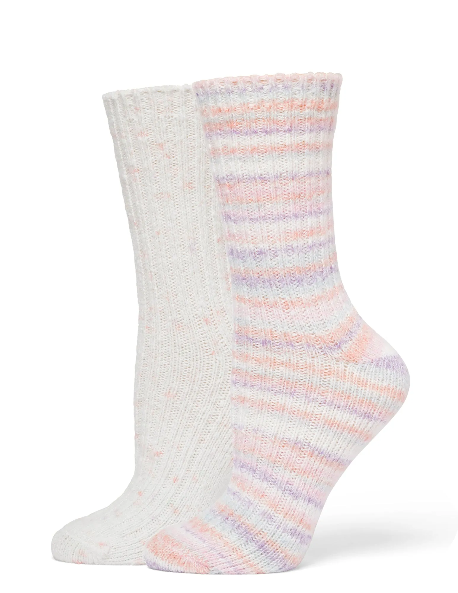 Striped Tweed Cozy Crew 2 Pair Pack sold by HUE product image thumbnail 3