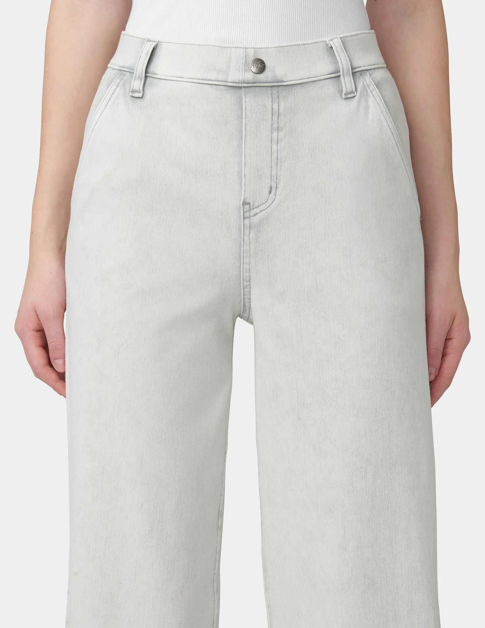 Frayed Edge Wide Leg Denim sold by HUE product image thumbnail 5