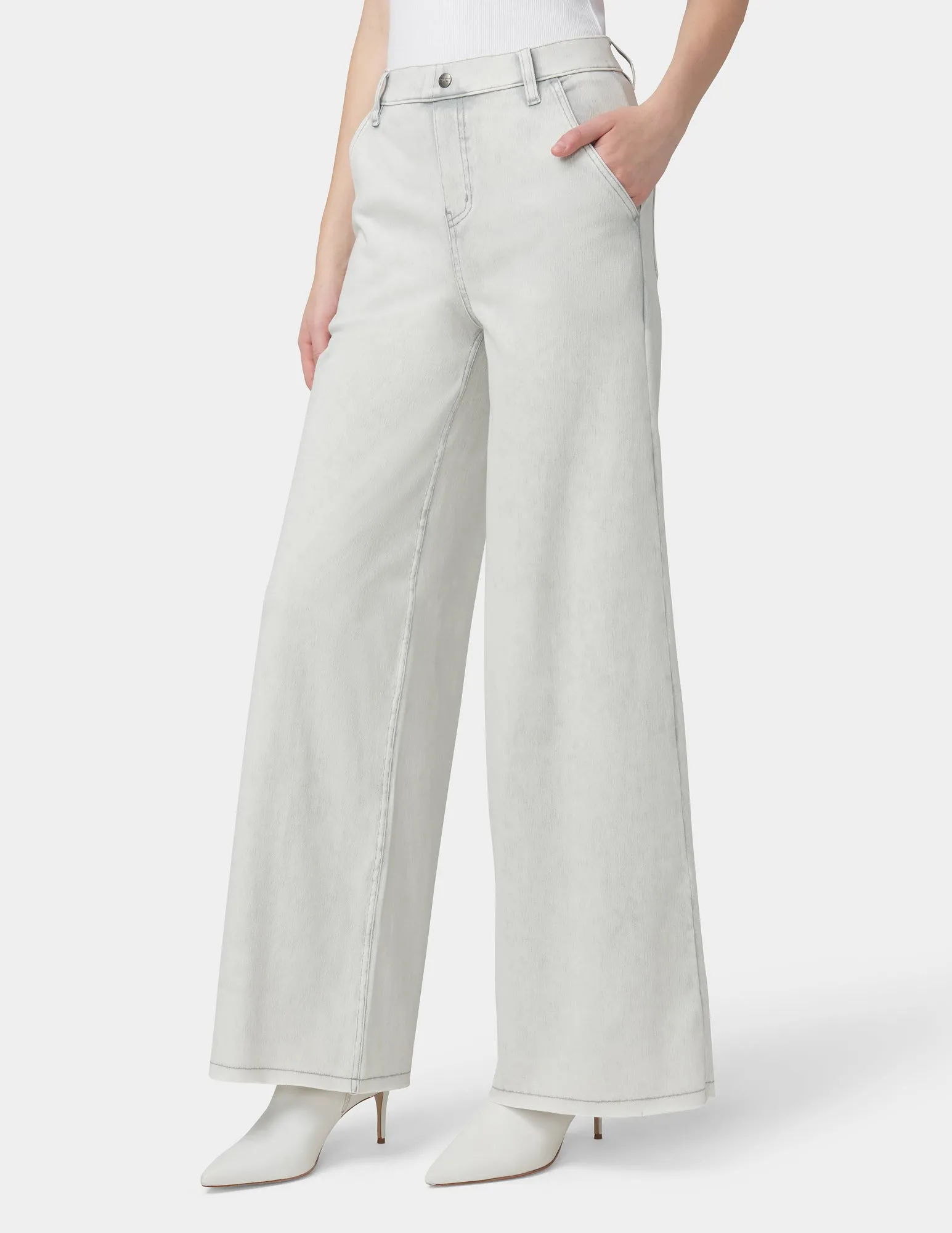 Frayed Edge Wide Leg Denim sold by HUE product image thumbnail 3