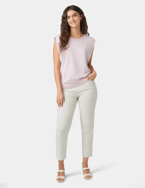 Spring Stripe Cigarette Pants made by HUE