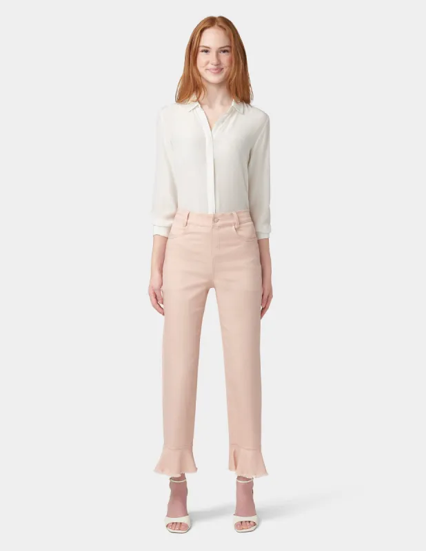 Ruffle Hem Denim Skimmer sold by HUE