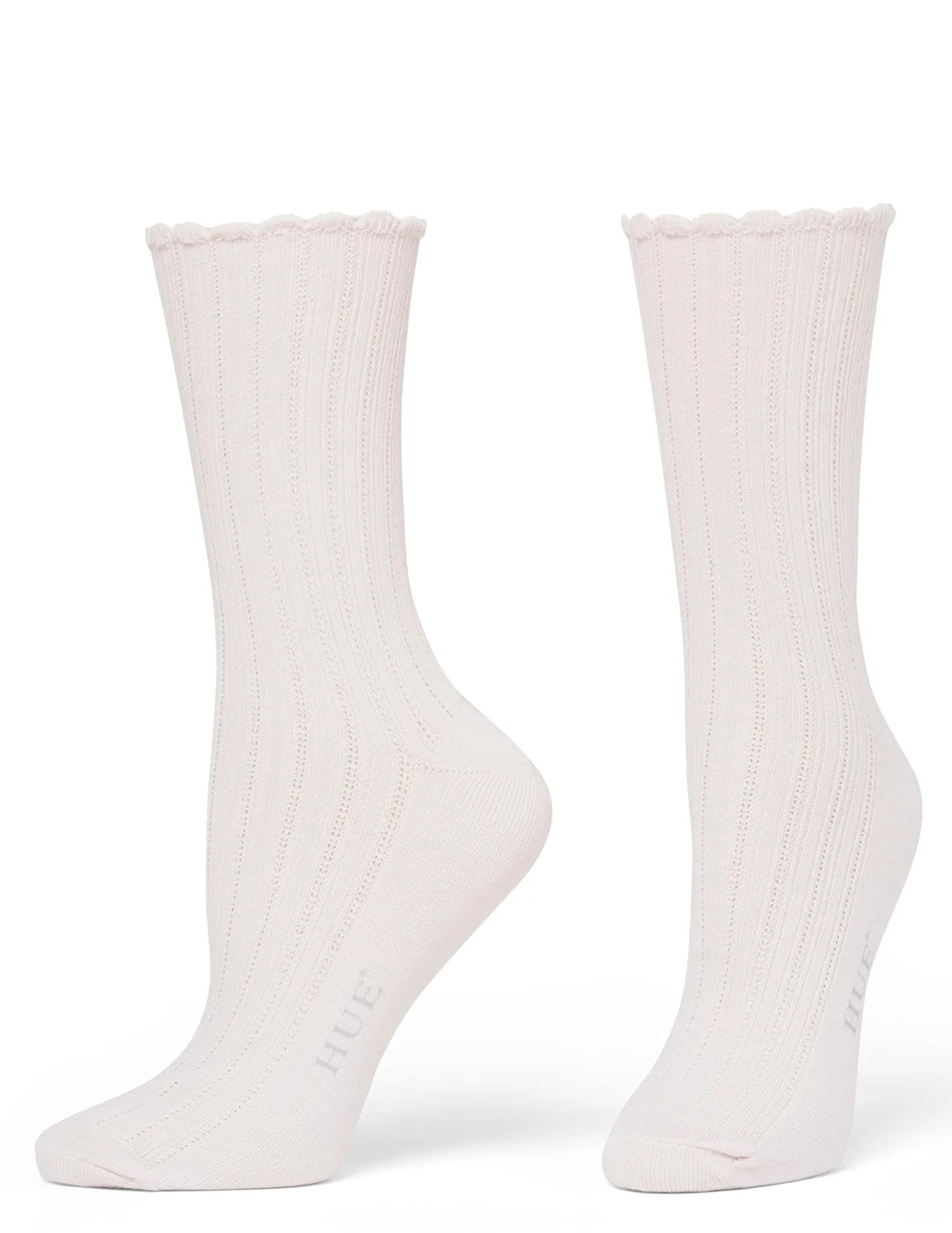 Scalloped Pointelle Crew 3 Pair Pack sold by HUE product image thumbnail 3