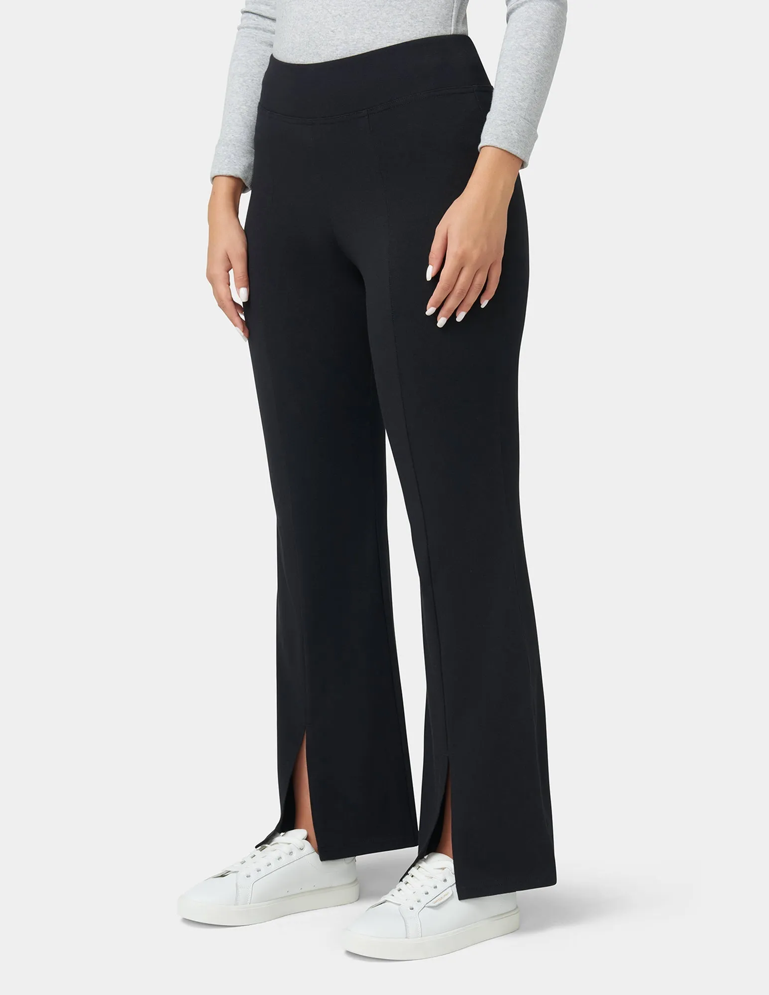 Front Slit Cotton Yoga Pants sold by HUE product image thumbnail 4