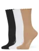Scalloped Pointelle Crew 3 Pair Pack sold by HUE
