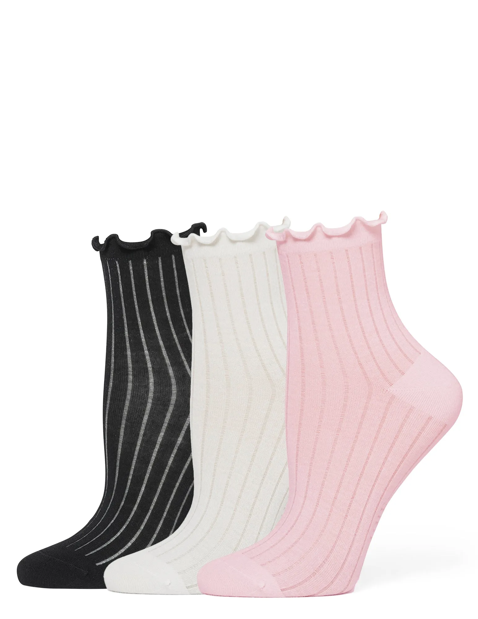 Sheer Rib Anklet 3 Pair Pack sold by HUE