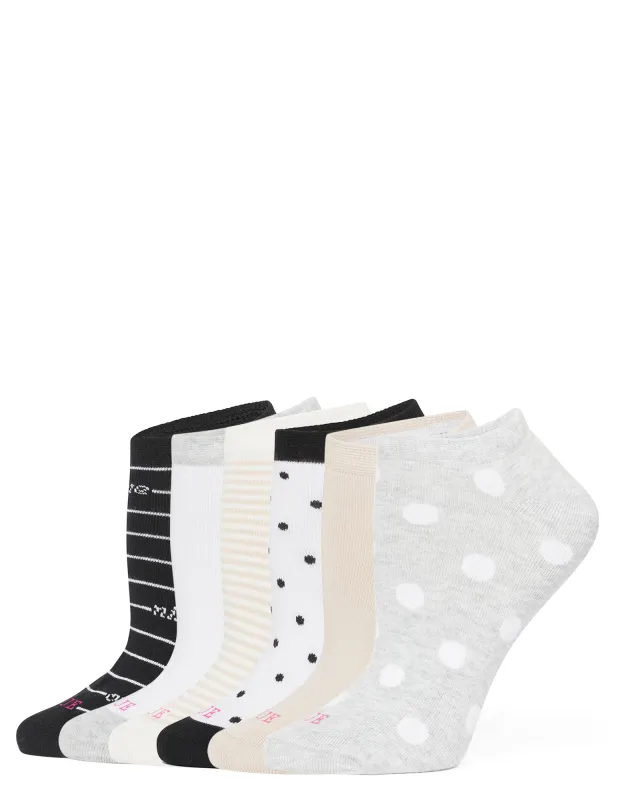 Cotton No Show Liner 6 Pair Pack sold by HUE