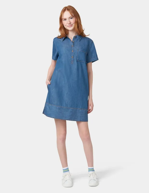 Day Shift Denim Dress sold by HUE